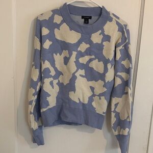 Halogen Light and Cream Blue Sweater